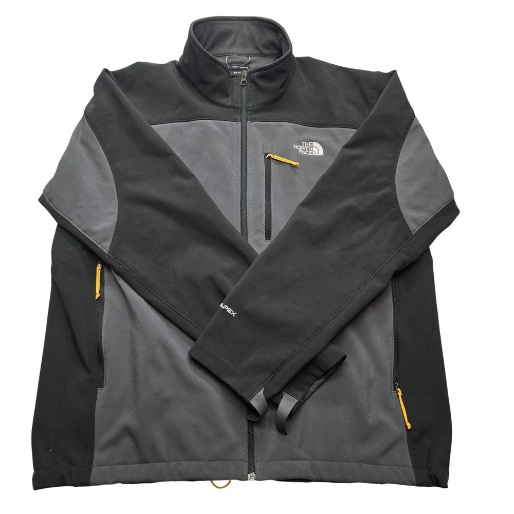 The North Face Apex Bionic Softshell Jacket Black Grey Mens XXL